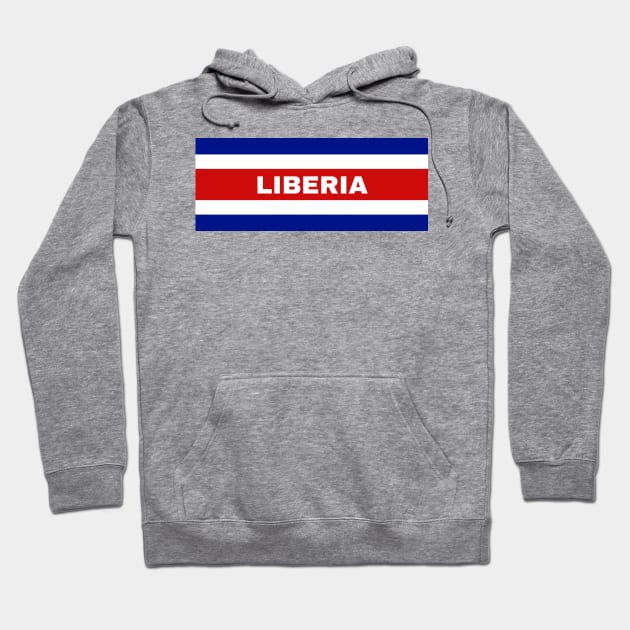 Liberia City in Costa Rican Flag Colors Hoodie by aybe7elf